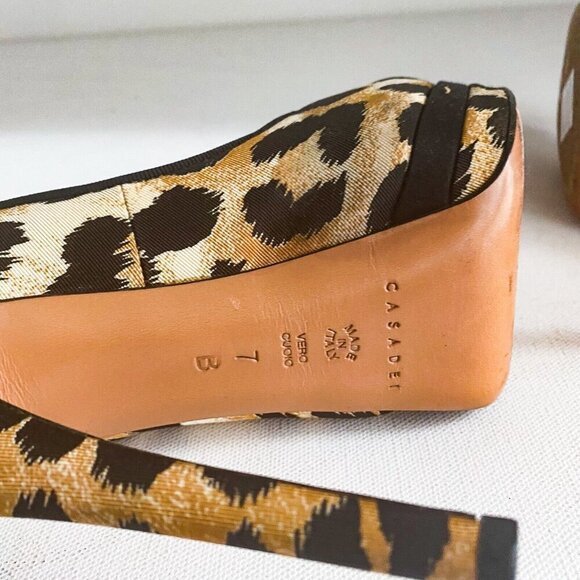 Casadei Animal Print Cheetah Super High Sexy Stiletto Heels 7B - Picture 8 of 8